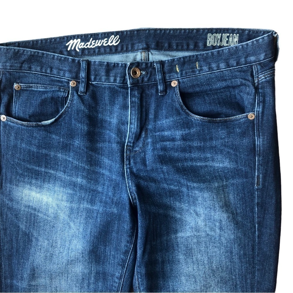 Madewell The Slim Boyjean Sz. 29X28 Ankle Dark Wash Cotton Blend Casual Bojo - Picture 6 of 8